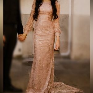 PORTIA&SCARLETT PINK GOWN NWT